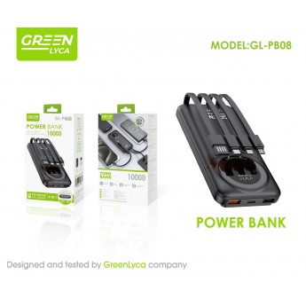 Power bank 10000mAh con cables, carga PD