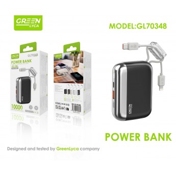 Power bank con cables, 10000mAh, 22.5W