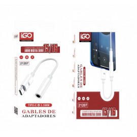 Conector de jack 3.5mm a Type-c, 5 uni/paq