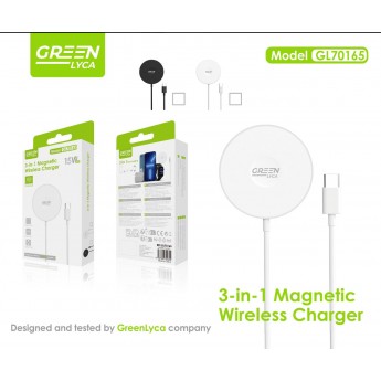 Cargador inalámbrico 3 en 1, compatible para iWatch/Airpods/moviles