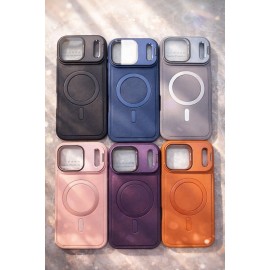 Funda PU MagSafe con soporte iPhone 16 Pro Max