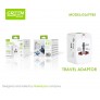 Cargador y adaptador de viaje, 2USB+Type-C