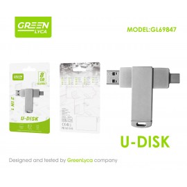 Memoria USB 2 en 1( Type-C+USB), 8GB