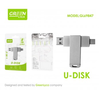 Memoria USB 2 en 1( Type-C+USB), 8GB