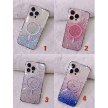 Funda purpurina MagSafe 闪粉吸磁 iPhone 16 Pro