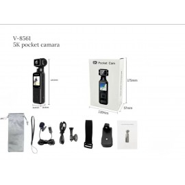 Cámara portátil de deporte 5K/15FPS, 1000mAh