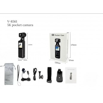 Cámara portátil de deporte 5K/15FPS, 1000mAh