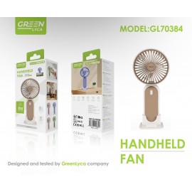 Ventilador portátil 500mAh, 3 modos, con función de soporte