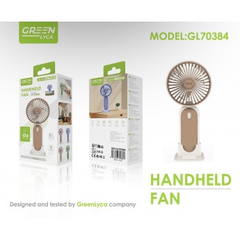 Ventilador portátil 500mAh, 3 modos, con función de soporte
