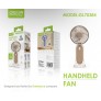 Ventilador portátil 500mAh, 3 modos, con función de soporte