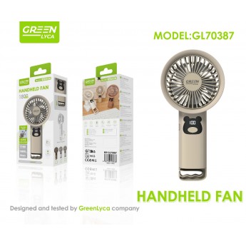 Ventilador de mano 1800mAh, 16000RPM, 10m/s