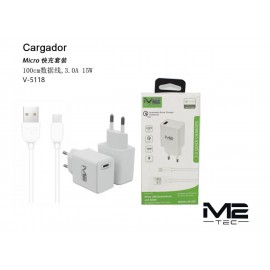 Cargador con Cable Micro USB, 3.0A, 15W, 1M