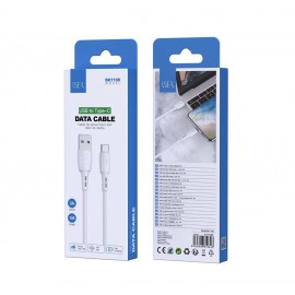 CABLE DE DATOS PVC TYPE-C 3A 1M BLANCO
