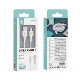 CABLE DE DATOS DE CARGA RÁPIDA TYPE-C 18W 3.4A MAX 2M BLANCO