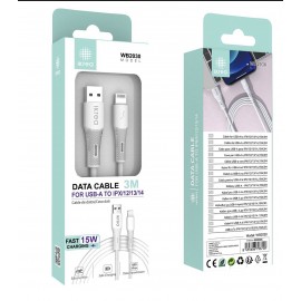 CABLE DE CARGA RÁPIDA LIGHTNING 15W 3M BLANCO