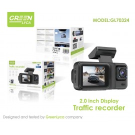camara de salpicadero de coche con wifi, 1080p/30fps, pantalla 2 pulgadas, 32GB