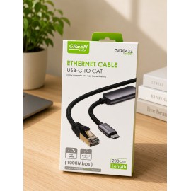 Adaptador de Type-C a CAT, 1000Mbps, 2M