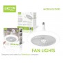 Ventilador de techo con roscas, 25W, con luz LED y mando