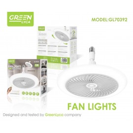 Ventilador de techo con roscas, 25W, con luz LED y mando