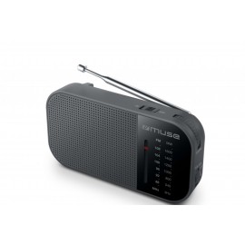Radio portátil Muse M-025 RW con altavoz integrado, AM/FM, antena telescópica, conexión jack 3.5, 3uni/paq