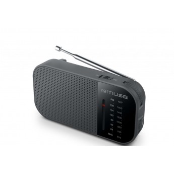 Radio portátil Muse M-025 RW con altavoz integrado, AM/FM, antena telescópica, conexión jack 3.5, 3uni/paq