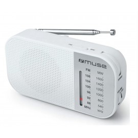Radio portátil Muse M-025 RW con altavoz integrado, AM/FM, antena telescópica, conexión jack 3.5, 3uni/paq
