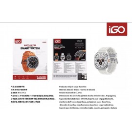 Reloj inteligente deportivo 1.45”, BT3.0/5.1, soporta carga inalámbrica, 21 idiomas, 430mAh