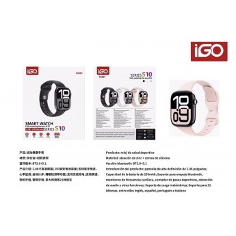 Reloj inteligente deportivo 2.06”, BT3.0/5.1, soporta carga inalámbrica, 21 idiomas, 250mAh