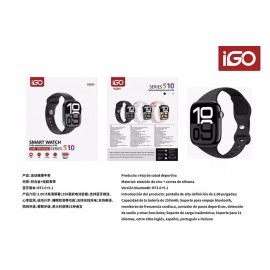 Reloj inteligente deportivo 2.06”, BT3.0/5.1, soporta carga inalámbrica, 21 idiomas, 250mAh