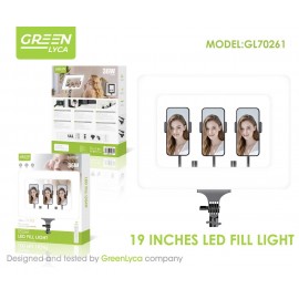 Aro de luz con 3 modos de colores, 19 pulgadas, 2500K-7500K, 36W