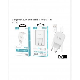 Cargador PD 25W, con cable USB a Type-C