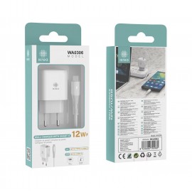 CARGADOR RÁPIDO 1 PUERTO USB-A CON CABLE TYPE-C 12W