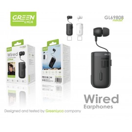 Auriculares BT 5.3, retráctiles, cable 35cm