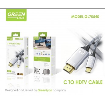 Cable Type-C a HDTV, 4K x 2K, 1.8M