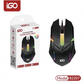 Raton gaming con cable, 10 uni/paq