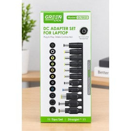 Adaptador universal con conector acodado de 90 grados, 11 tipos, DC 5.5x2
