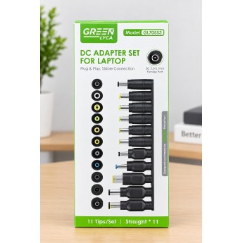 Adaptador universal con conector acodado de 90 grados, 11 tipos, DC 5.5x2