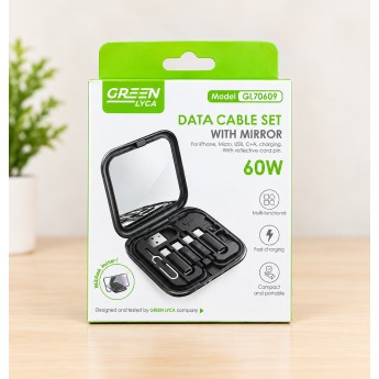 Set cables y adaptadores con espejo y funcion de soporte
