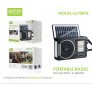 Radio con panel solar, FM/AM/SW(1-6), 8 BAND, 1200mAh