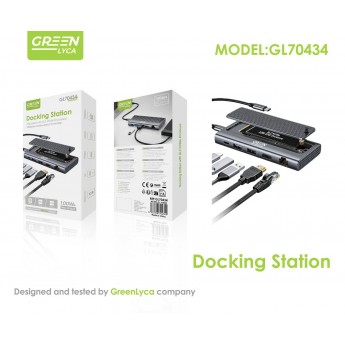 Adaptador multiusos 6in 1, 1000Mbps+4K 60Hz+USB 3.2x2+PD100W