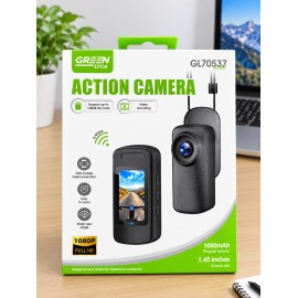 Cámara Deportiva Full HD 1080P, pantalla 1.45”, 1000mAh, máximo 128GB