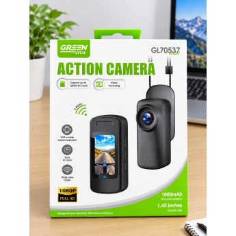 Cámara Deportiva Full HD 1080P, pantalla 1.45”, 1000mAh, máximo 128GB