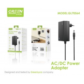 Adaptador de corriente de 24 V/2 A con cable desmontable