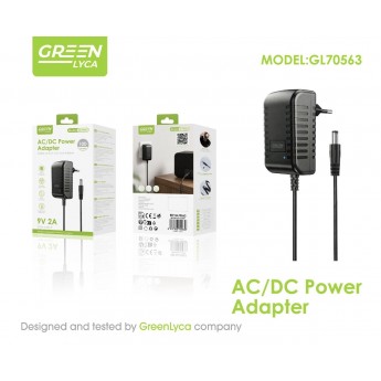 Adaptador de corriente AC/DC 9V/2A, 1M