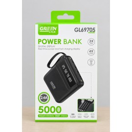 Power bank 5000mAh, con cables, con puerto Type-C/USB-A/Micro USB