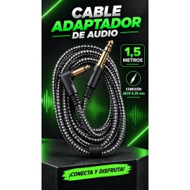 Adaptador de audio, jack 6,35mm, 1.5M