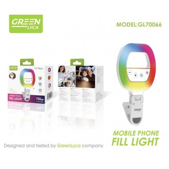 Luz de belleza tactil RGB, 750mAh, 3 modos
