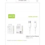 Cable Type-C a Lightning, 1M, 24/paq