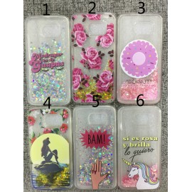 Funda purpulina con liquido流沙 SM S8